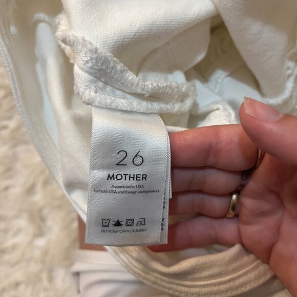 Mother The Ruffle Denim White Mini Skirt 26 or 2 - Picture 6 of 8